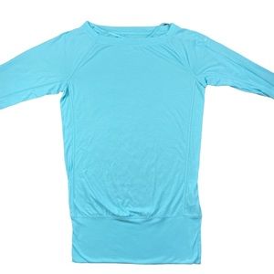 Womens NIKE 'Epic' Dri-FIT Crewneck Long Sleeve Gym Activewear Blue Top size S